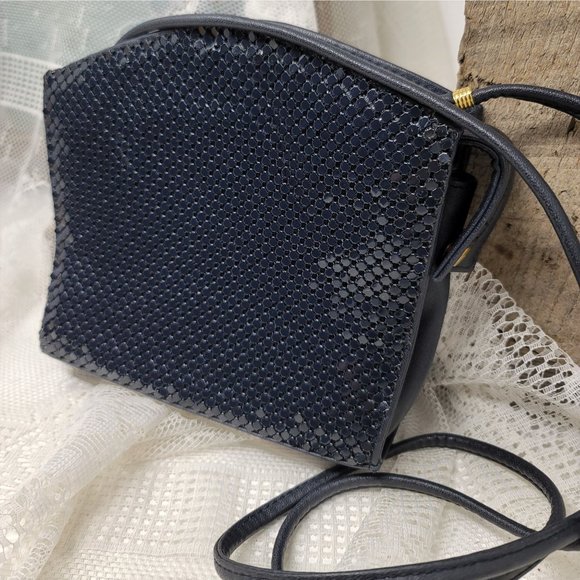 Whiting Davis Black Metal Mesh Evening Bag Vintage - Picture 5 of 10